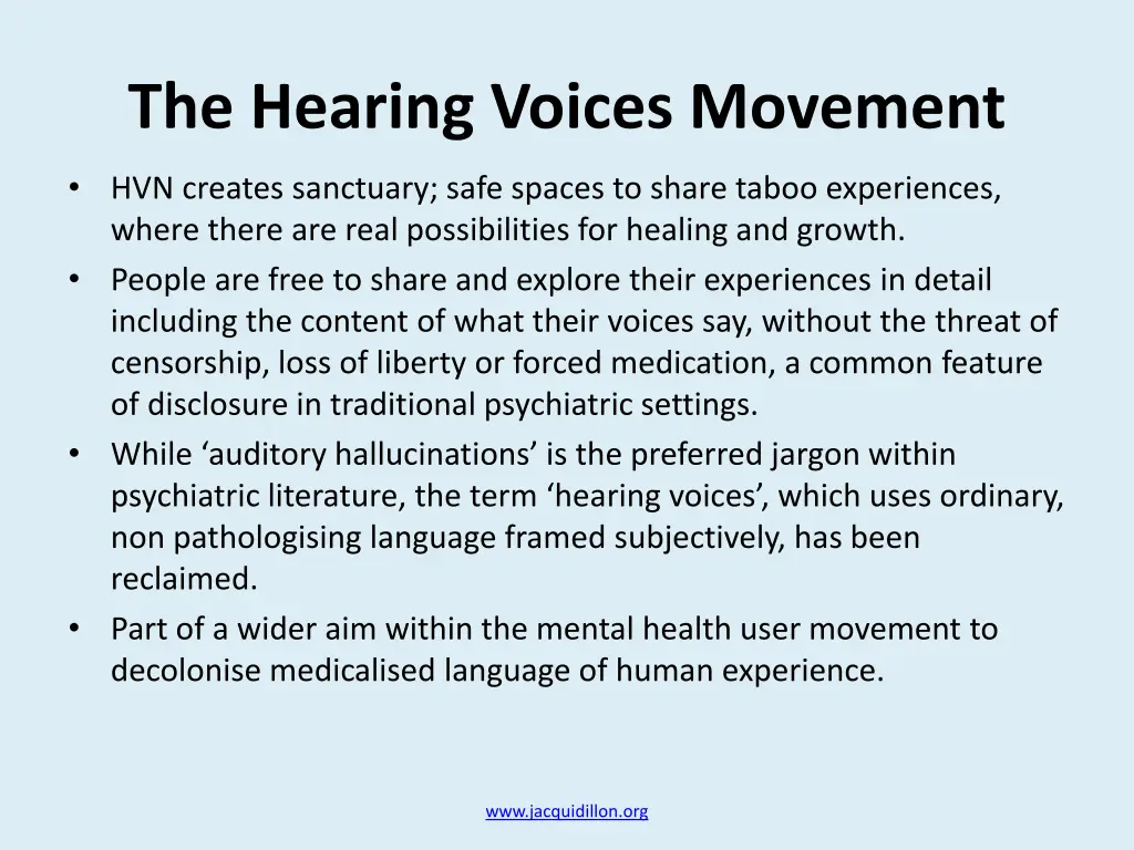 the hearing voices movement 2