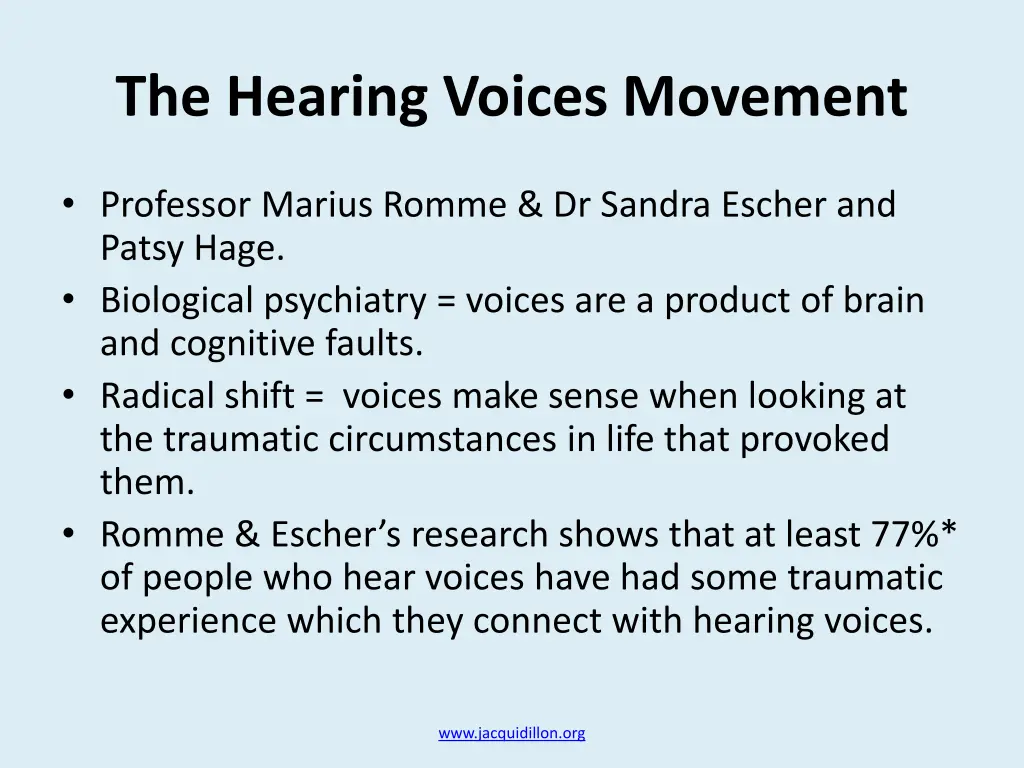 the hearing voices movement