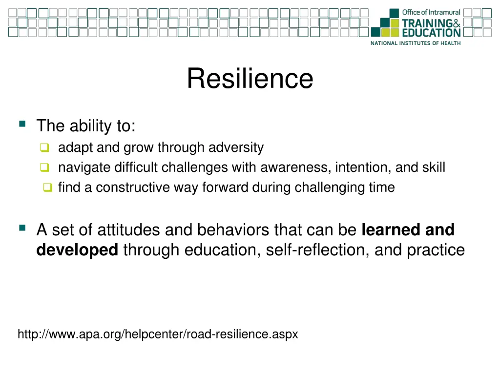 resilience