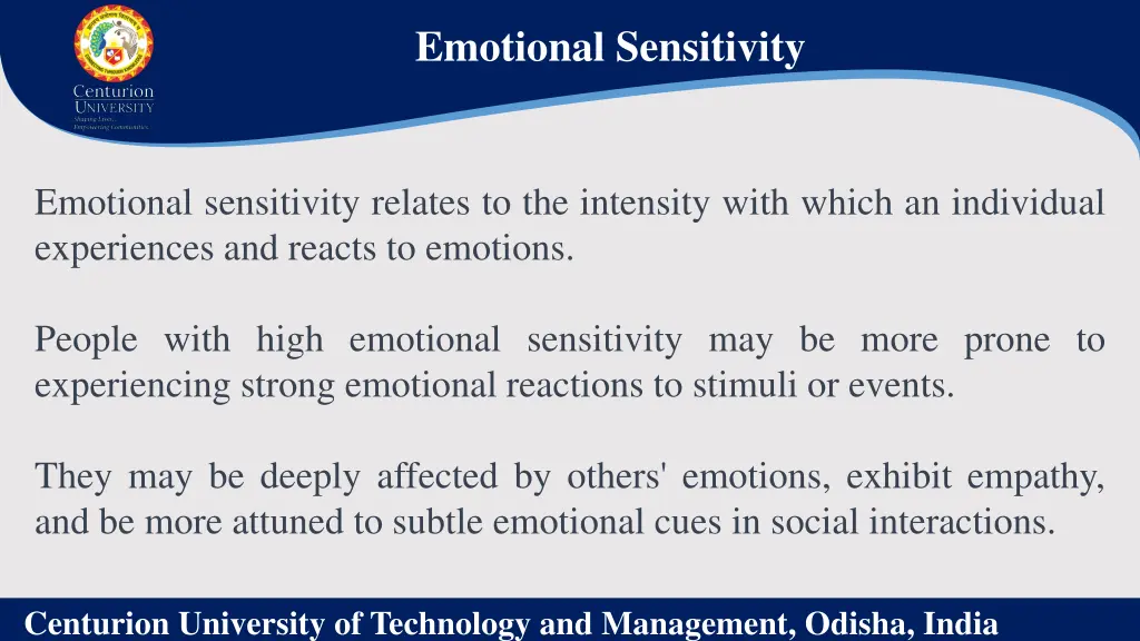 emotional sensitivity