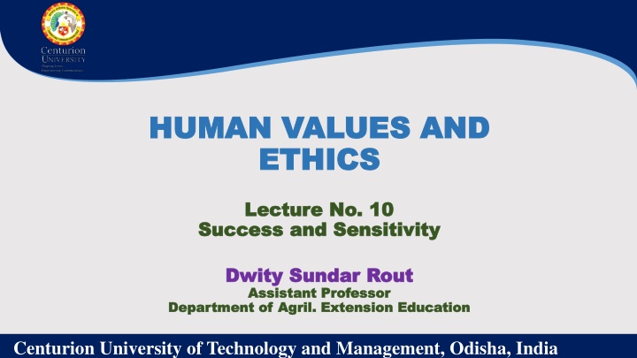 human values and human values and ethics ethics