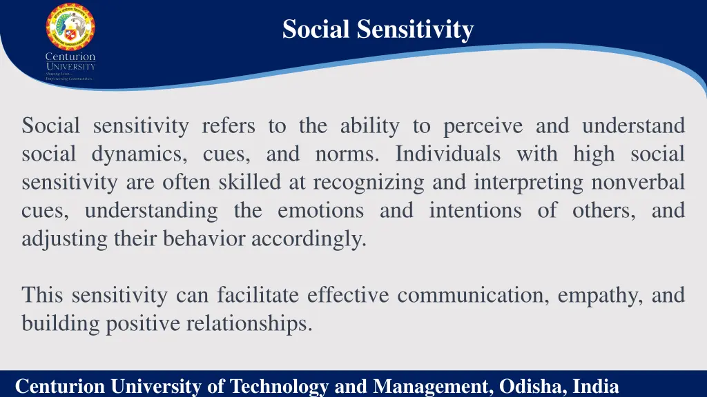 social sensitivity