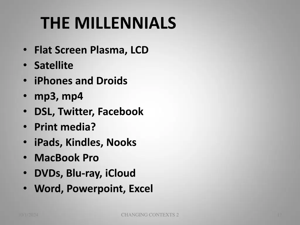 the millennials 1