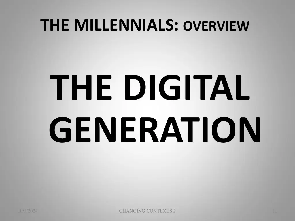 the millennials overview