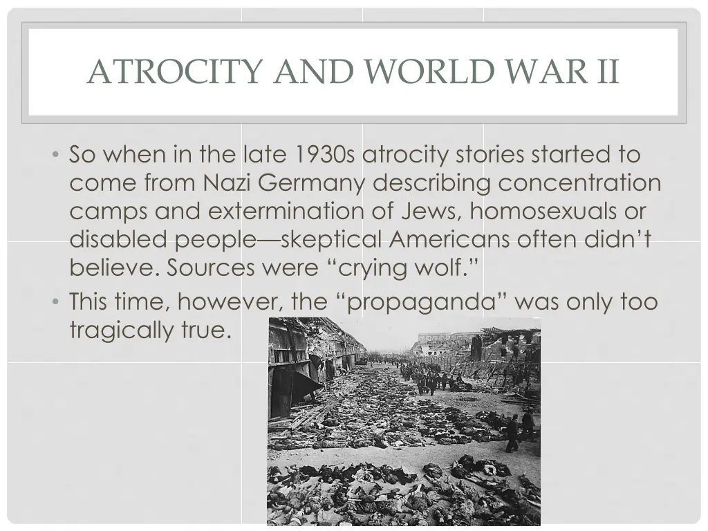 atrocity and world war ii