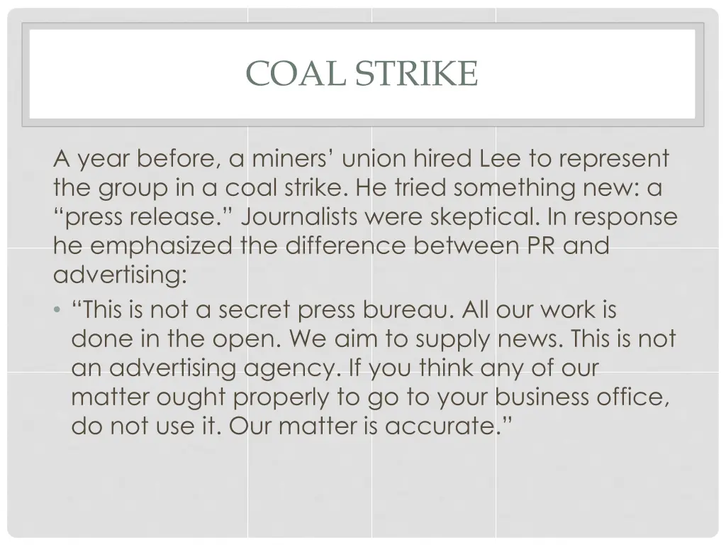 coal strike