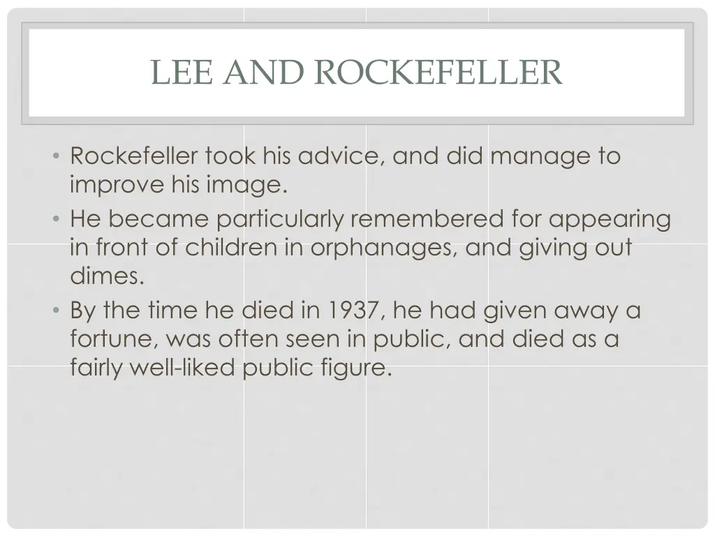 lee and rockefeller 1