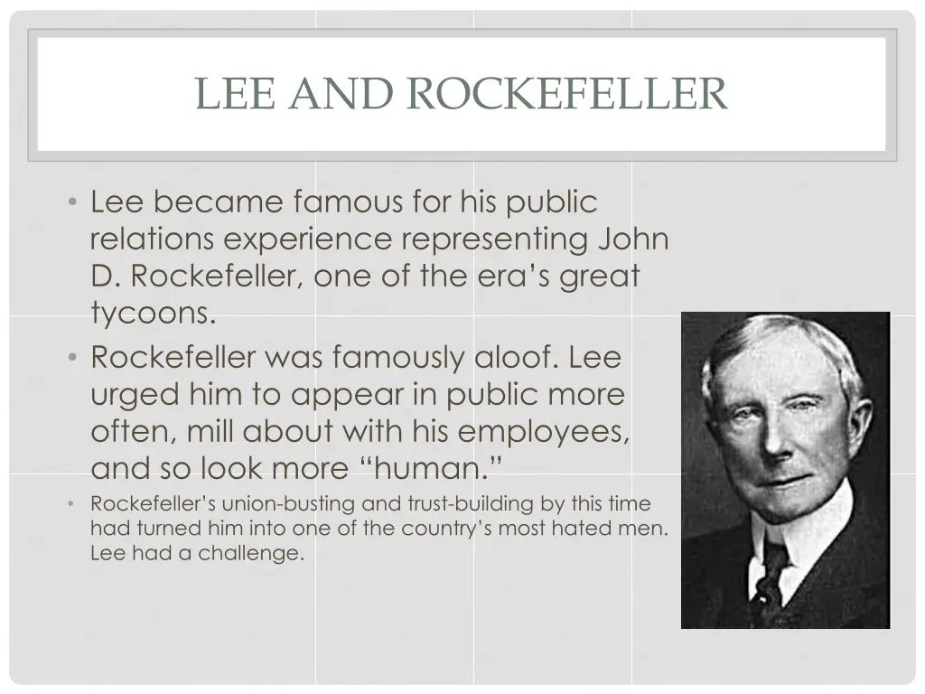 lee and rockefeller