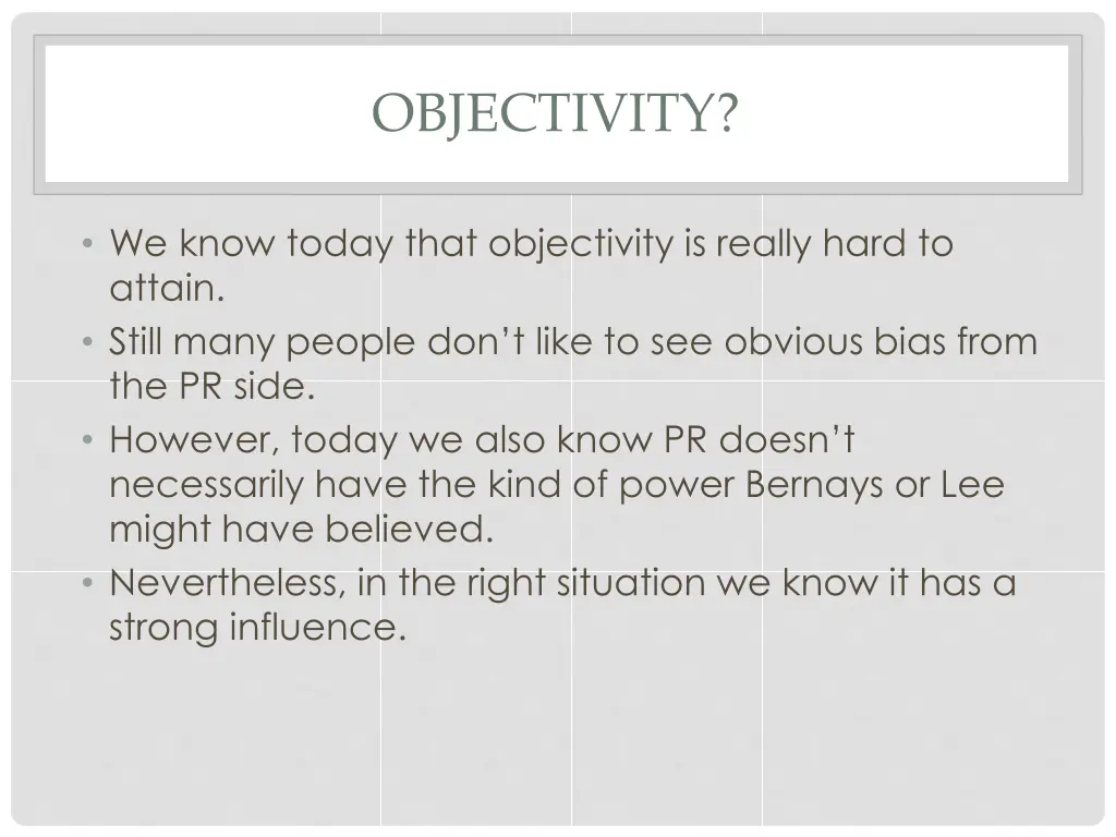 objectivity