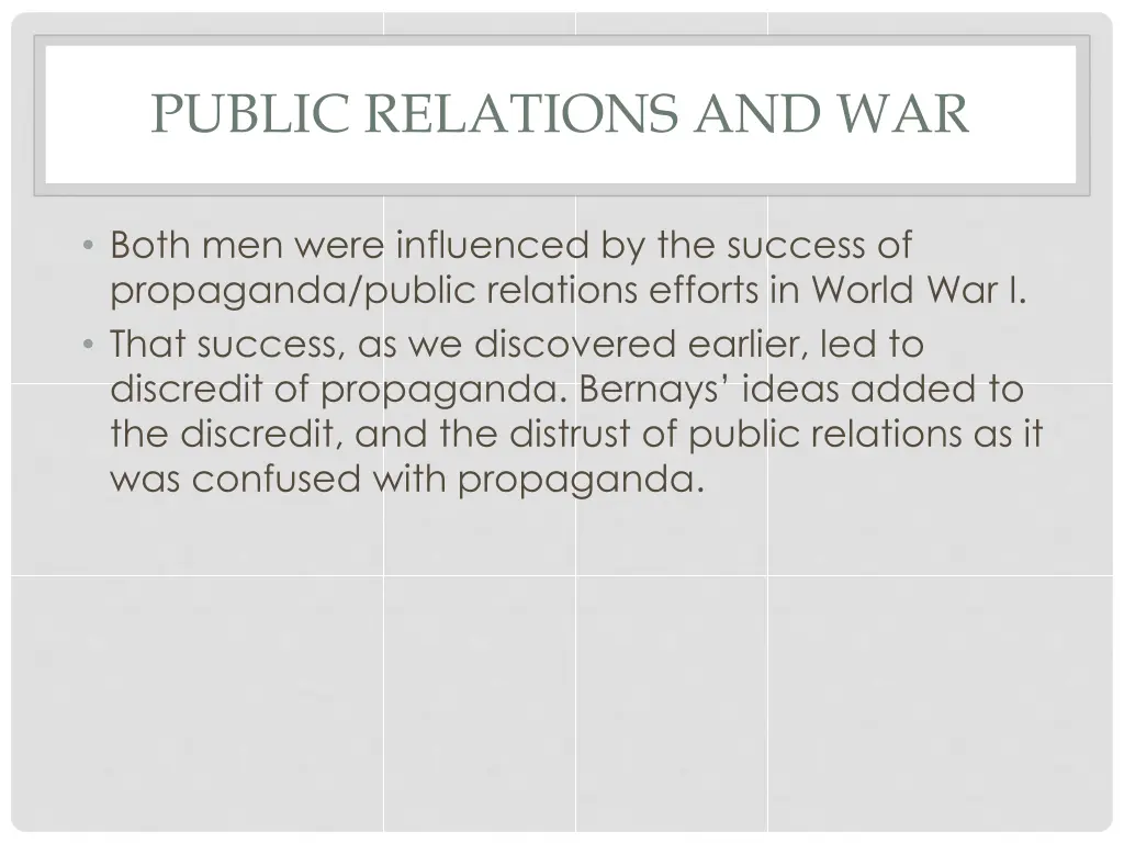 public relations and war