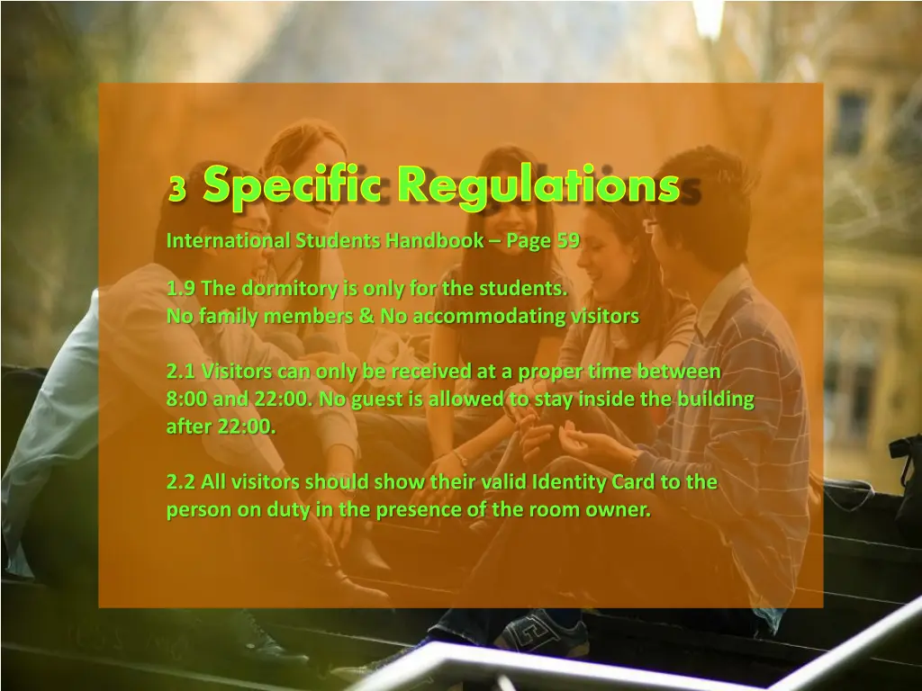 3 specific regulations 1