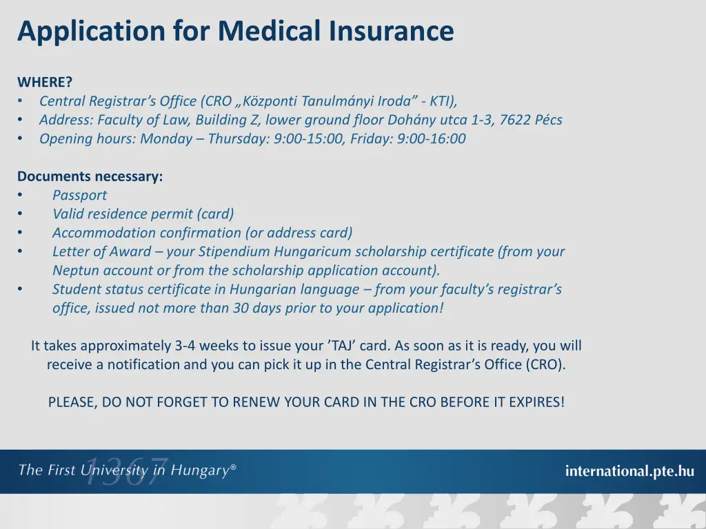 application for medical insurance