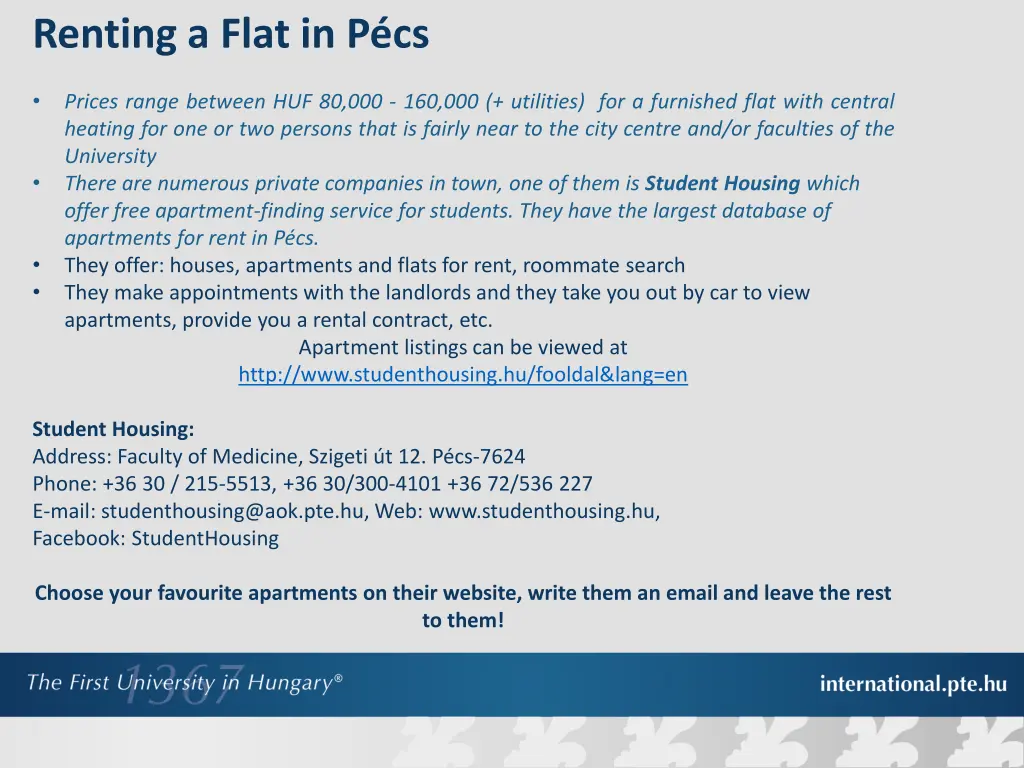 renting a flat in p cs