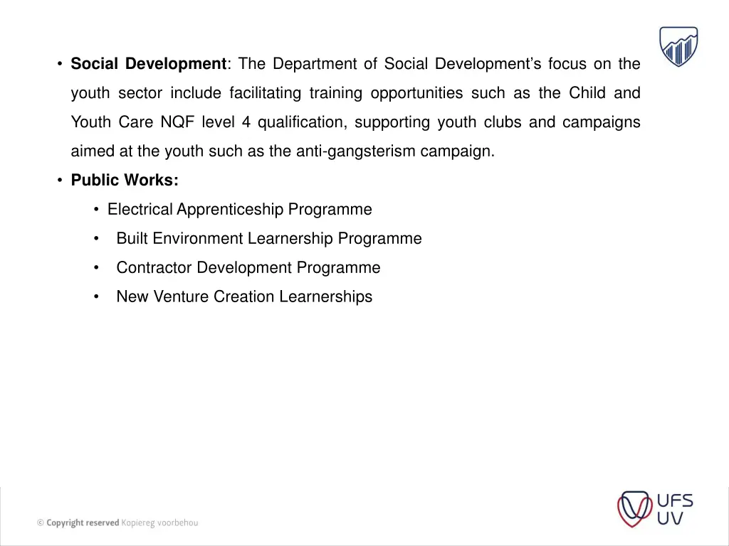 social development the department of social