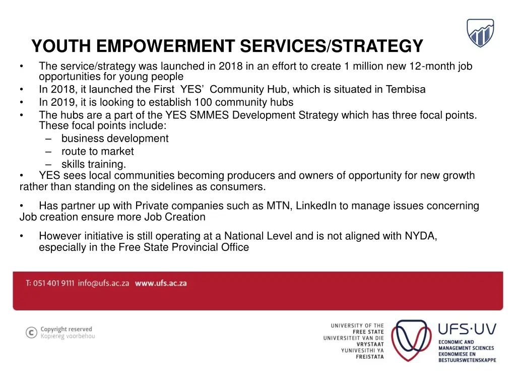 youth empowerment services strategy the service