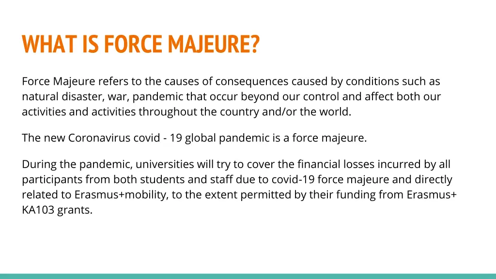 what is force majeure