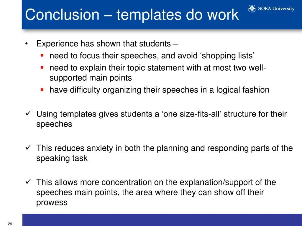 conclusion templates do work