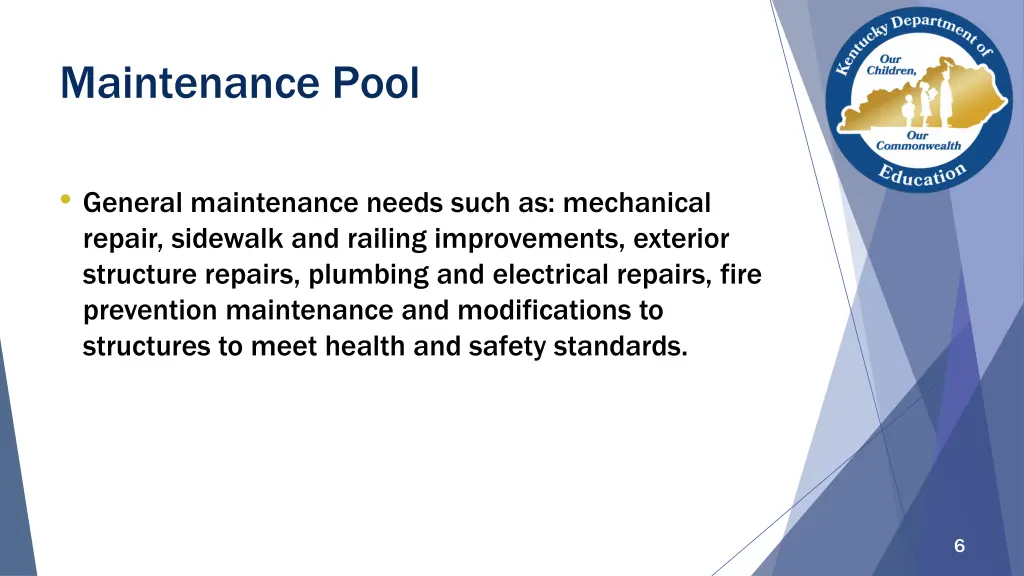 maintenance pool