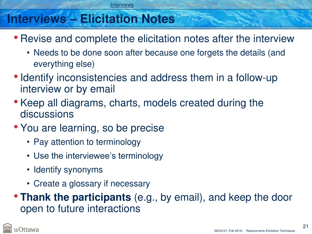 elicitation techniques existing systems 15