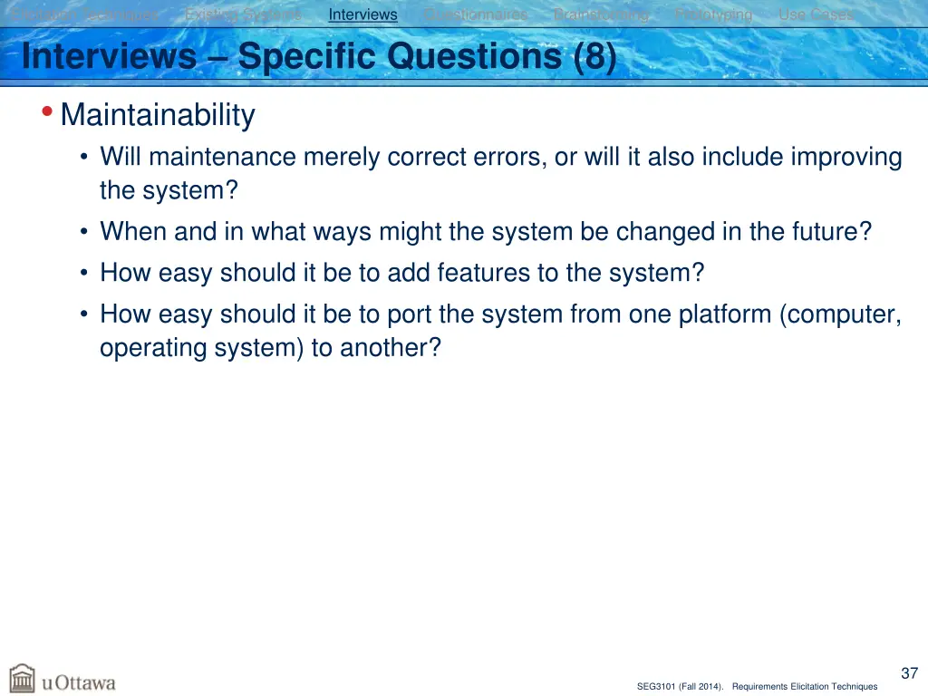 elicitation techniques existing systems 31