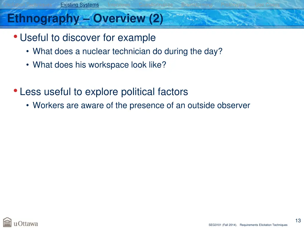 elicitation techniques existing systems 8