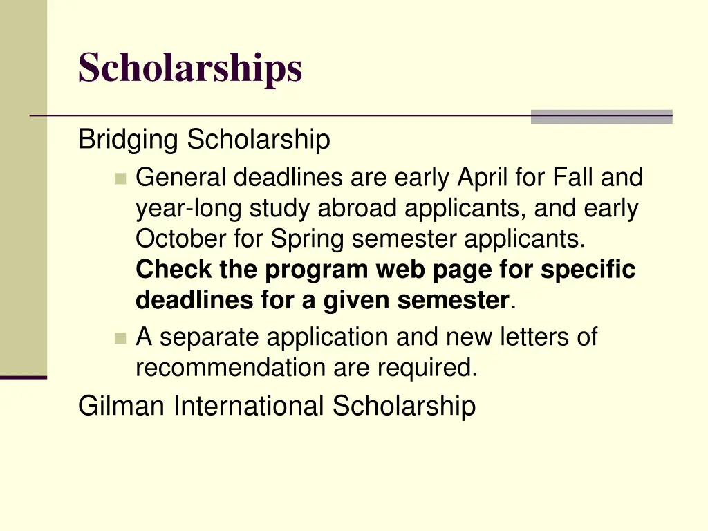 scholarships