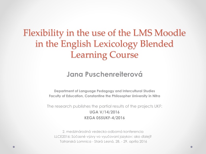 flexibility in the use of the lms moodle