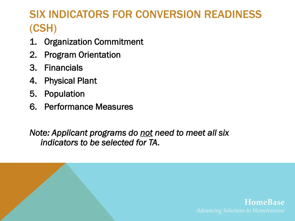 six indicators for conversion readiness