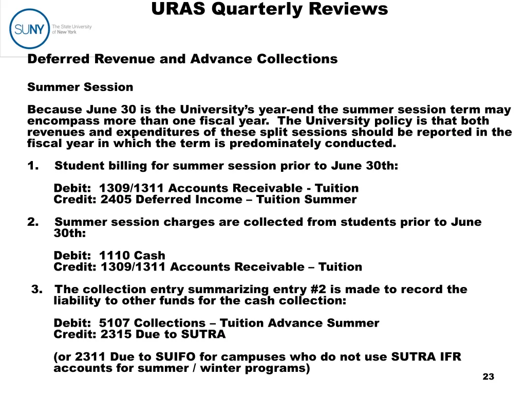 uras quarterly reviews 1