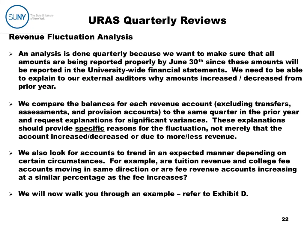 uras quarterly reviews