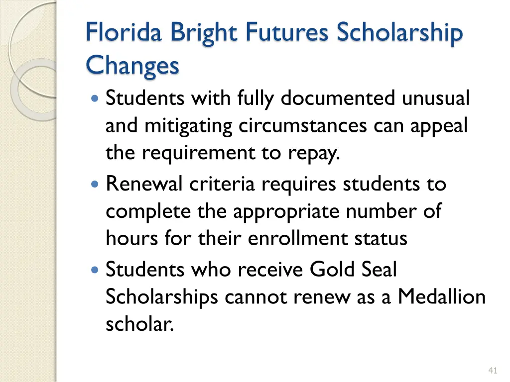 florida bright futures scholarship changes 1