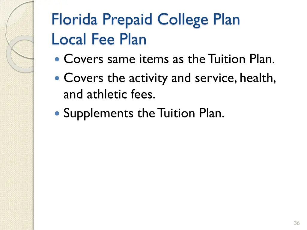 florida prepaid college plan local fee plan