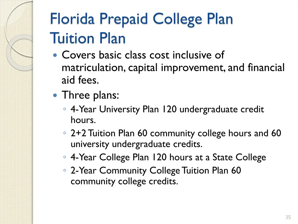 florida prepaid college plan tuition plan covers