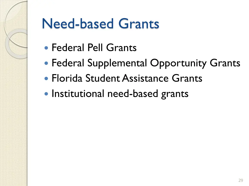 need based grants