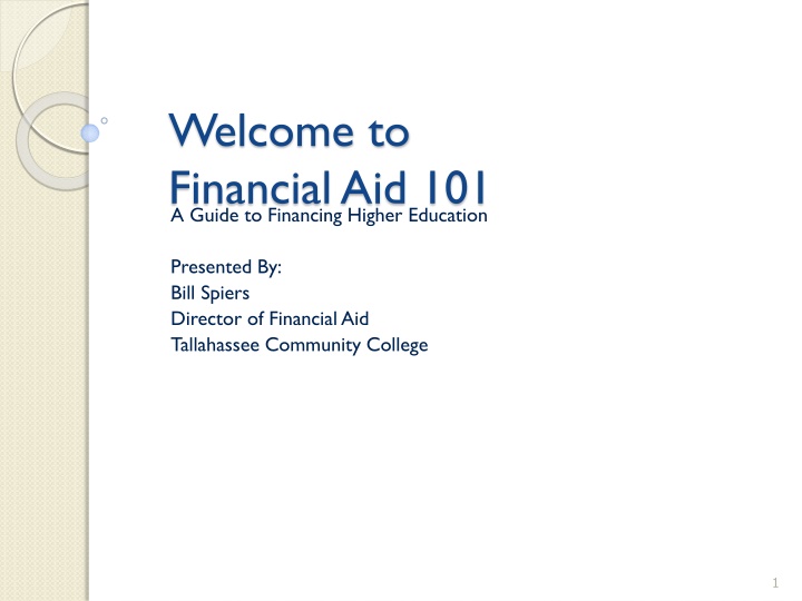 welcome to financial aid 101 a guide to financing