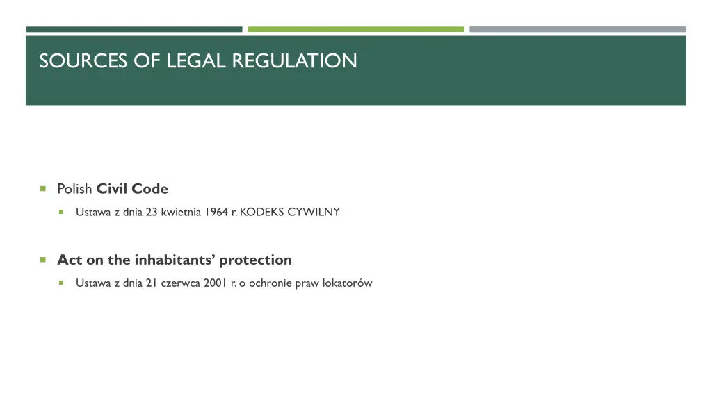 sources of legal regulation