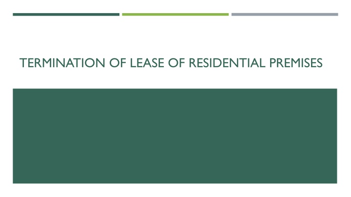 termination of lease of residential premises