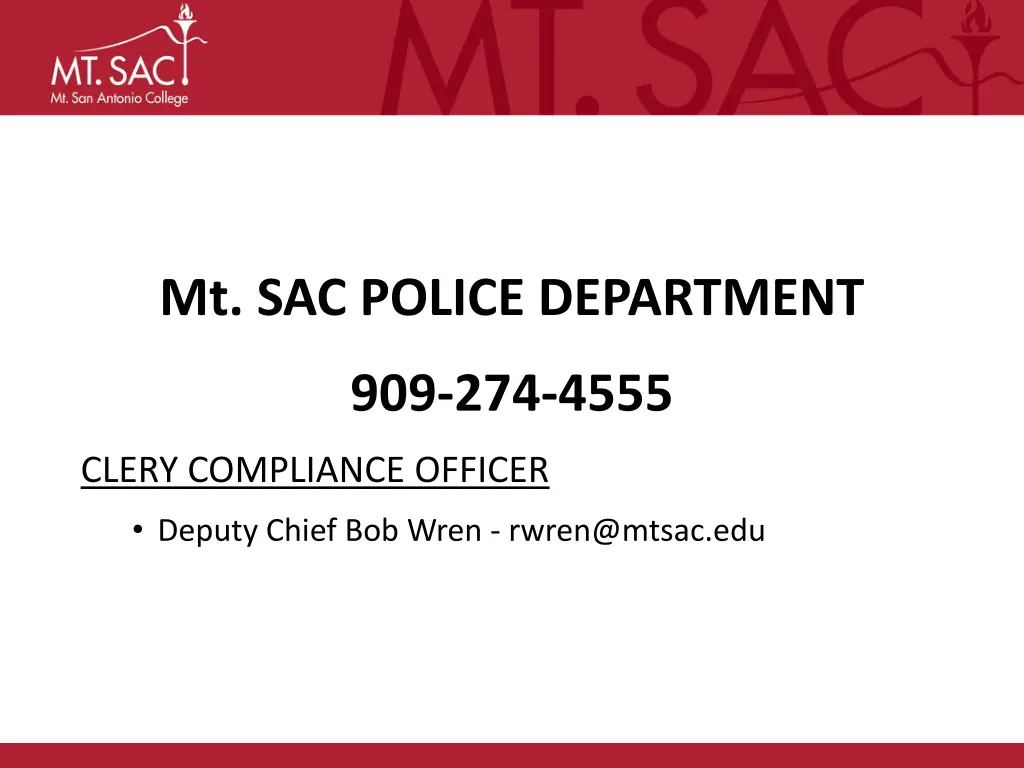 mt sac police department