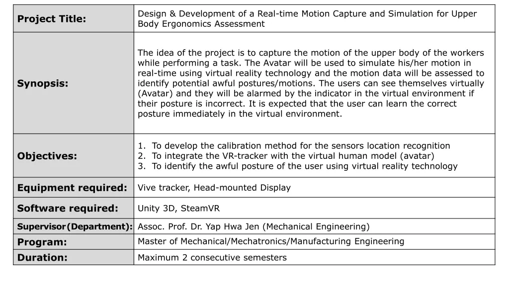 design development of a real time motion capture