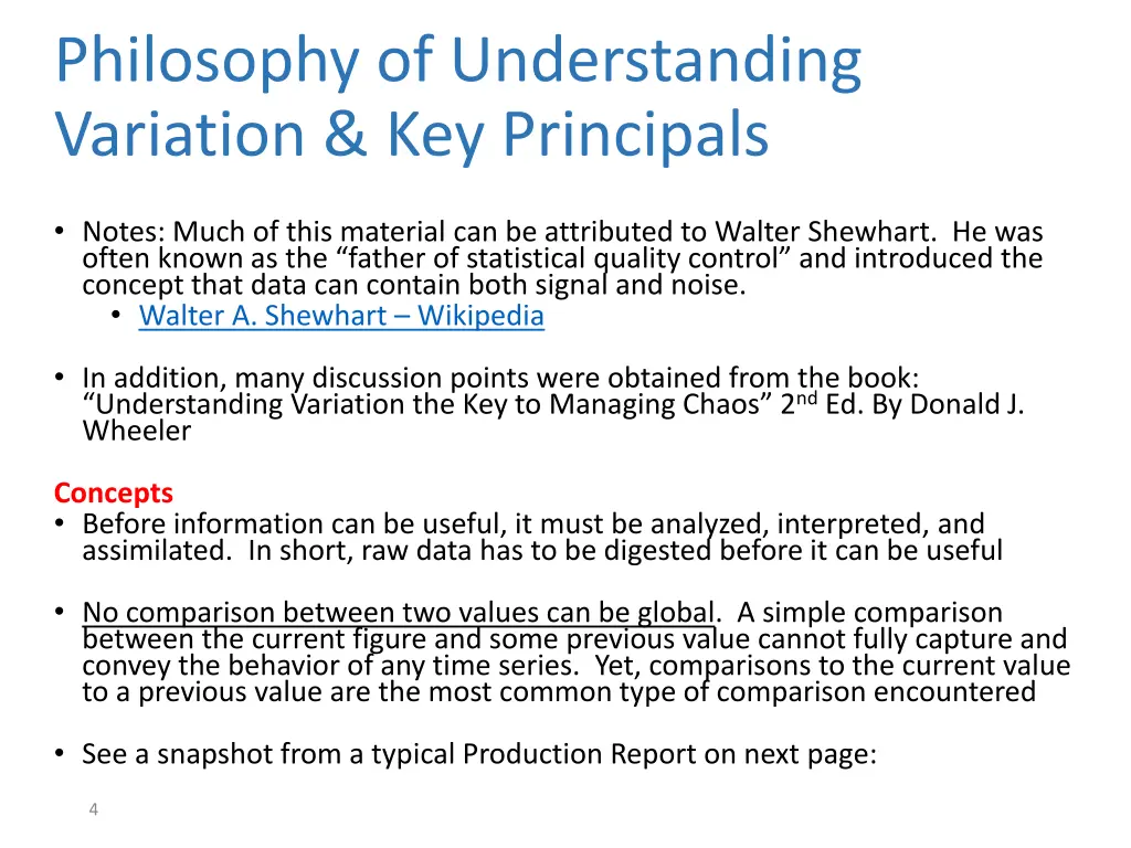 philosophy of understanding variation