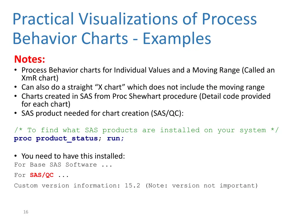 practical visualizations of process behavior