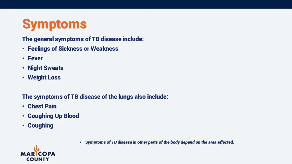 symptoms the general symptoms of tb disease