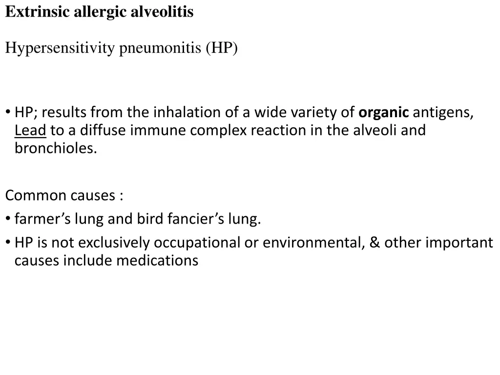 extrinsic allergic alveolitis