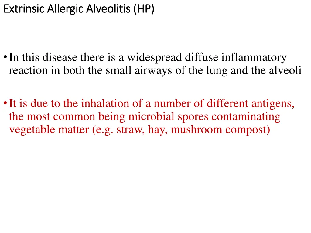 extrinsic allergic extrinsic allergic alveolitis