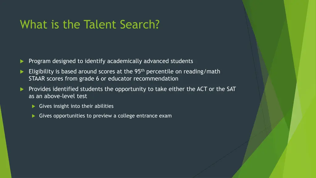 what is the talent search