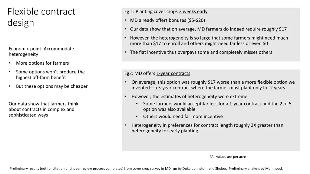 flexible contract design