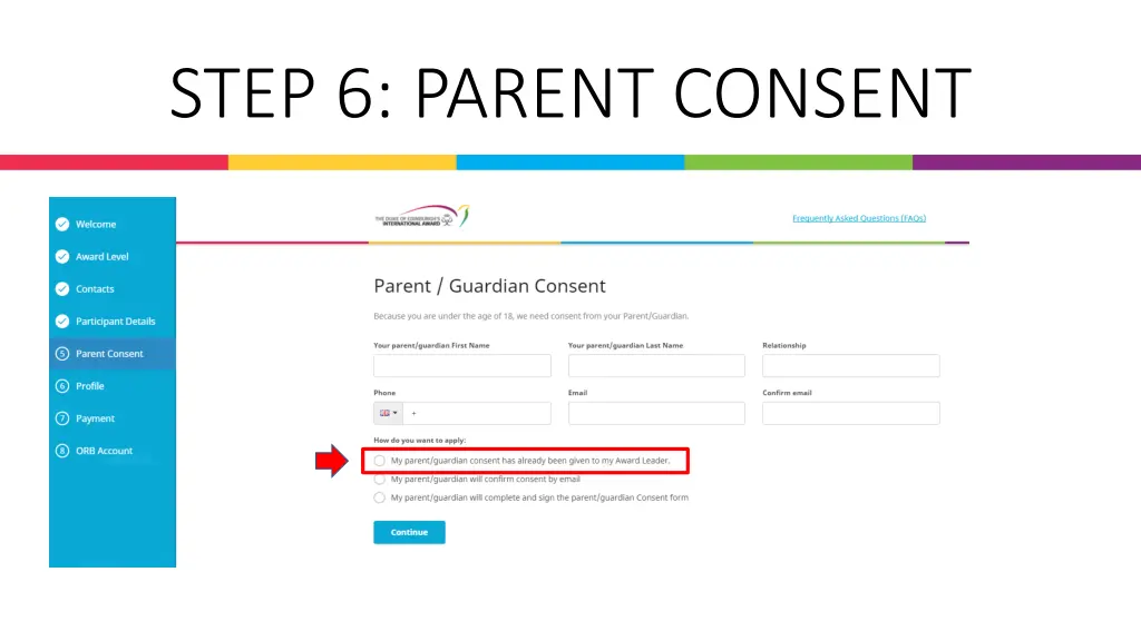 step 6 parent consent