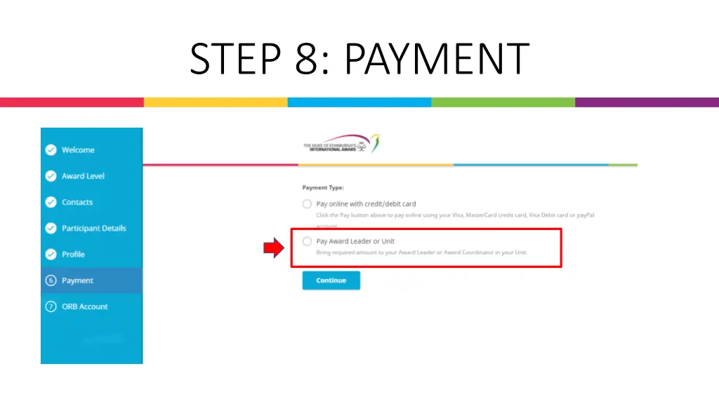 step 8 payment