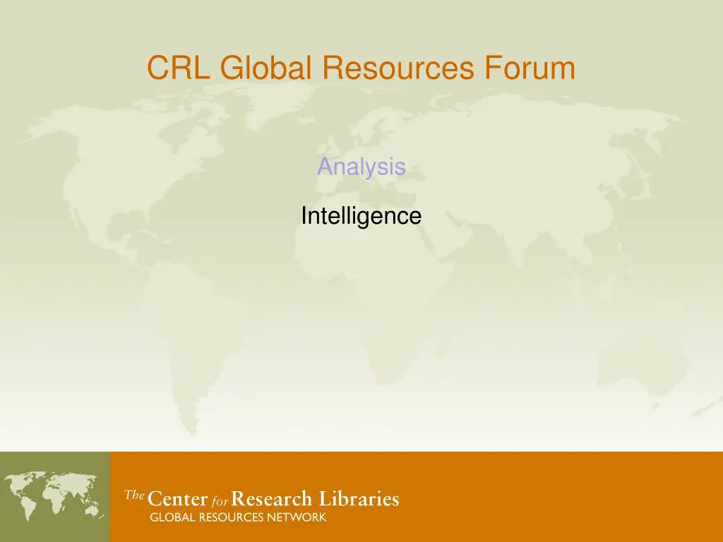 crl global resources forum 2