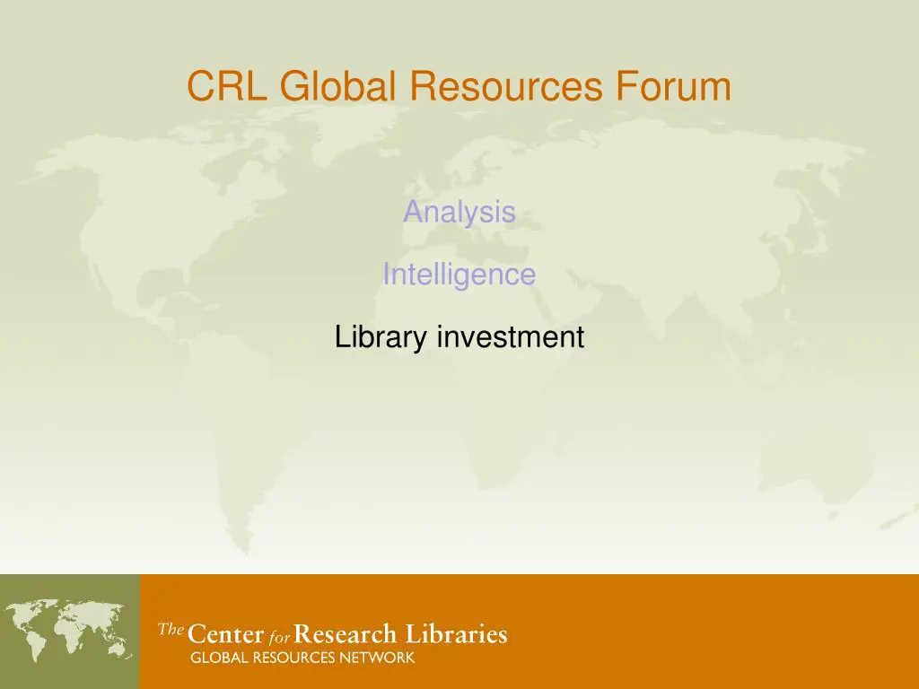 crl global resources forum 3